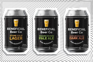 9PR: Beneficial Beer Co Stone Cold Lager Non-Alcoholic Beer, 375mL, Beneficial Beer Co Wagon Drivers Pale Ale Non-Alcoholic Beer, 375mL and Beneficial Beer Co Dave's Drunkenless Dark Ale Non-Alcoholic Beer, 375mL