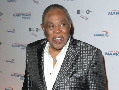 FILE - Sam Moore arrives at the Kennedy Center for the Performing Arts for the 18th annual Mark Twain Prize for American Humor in Washington, Oct. 18, 2015. (Photo by Owen Sweeney/Invision/AP, File)