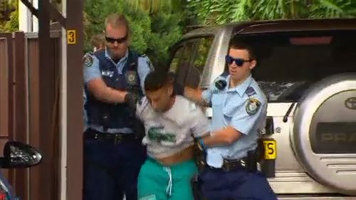 The man was found by police hiding in a nearby backyard. (9NEWS)