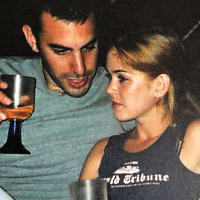 Isla Fisher and Sacha Baron Cohen pose for a photo in the early days of their romance.