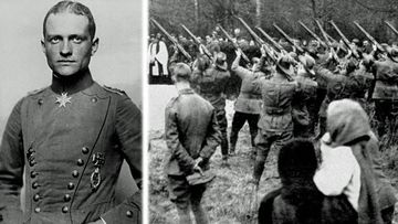 The Red Baron - Manfred von Richthofen - was buried with full military honours by Allied forces in 1918. (Photos: AP).
