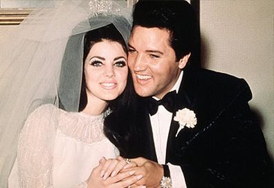 Newlyweds Priscilla and Elvis Presley in 1967 (Getty)
