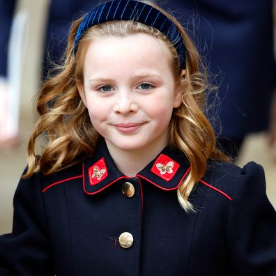 Mia Tindall attends a Service of Thanksgiving for the life of Prince Philip, Duke of Edinburgh at Westminster Abbey on March 29, 2022 (Photo by Max Mumby/Indigo/Getty Images)