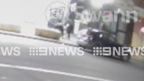 The man was bundled into a hatchback early on Tuesday morning.