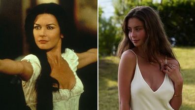 Catherine Zeta-Jones, daughter Carys Zeta Douglas, lookalike, photo, Instagram, white dress