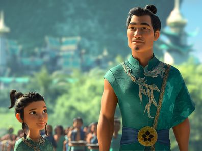 Young Raya looks up to her beloved father Benja, Chief of the Heart Lands. Benja, 