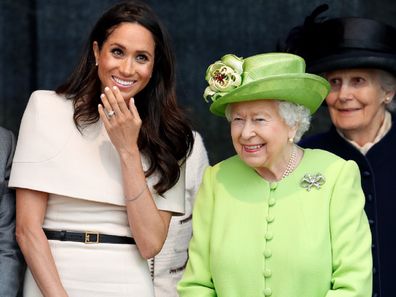 Queen Elizabeth and Meghan Markle in Cambridge.