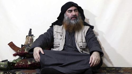 Then leader of the Islamic State group, Abu Bakr al-Baghdadi.
