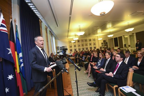 Mr Shorten called Malcolm Turnbull's flagship energy policy a 'Frankenstein's monster' and accused him of kowtowing to conservatives like Tony Abbott.