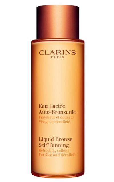 <p><a href="http://shop.davidjones.com.au/djs/en/davidjones/holiday--tanning/liquid-bronze-self-tanning" target="_blank">Clarins Liquid Bronze Self Tanning 125ml, $40</a></p>