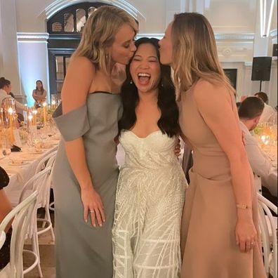 Sylvia Jeffreys, Allison Langdon, and Tracy Vo at her wedding