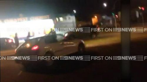 The careered out of control and into the woman in a Fairfield carpark. (Supplied)
