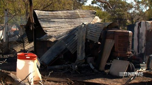 The Gilgering home was completely destroyed in the blaze. (9NEWS)