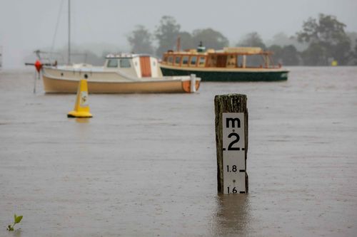 Hastings River in Port Macquarie  flooding 