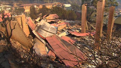 Locals haven't yet been allowed back home to survey the devastation. Picture: 9NEWS