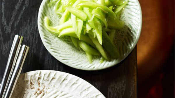 Neil Perry: Cucumber with smashed garlic