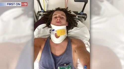 James fractured his L1 and L3 vertebrae in the accident. (9NEWS)