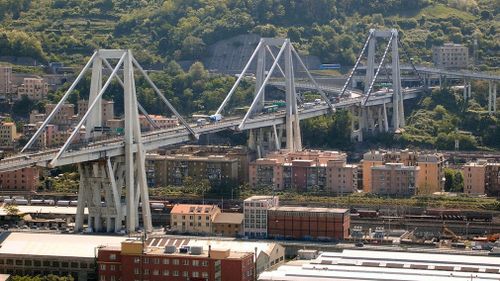 This is what the bridge looked like before the collapse.