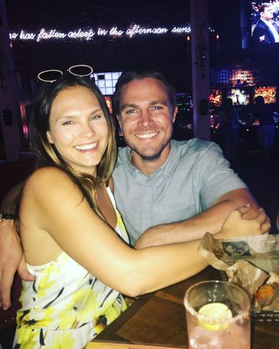 Stephen Amell with wife Cassandra Jean.