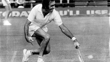 Owen Davidson in action during the Dunlop Australian Open in 1971.