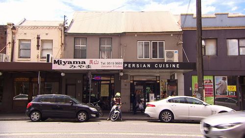 The unit was above a Persian restaurant on Newtown's busy King Street. (9NEWS)