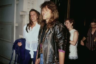 American singer, songwriter and guitarist Jon Bon Jovi and his wife, Dorothea in 1990.