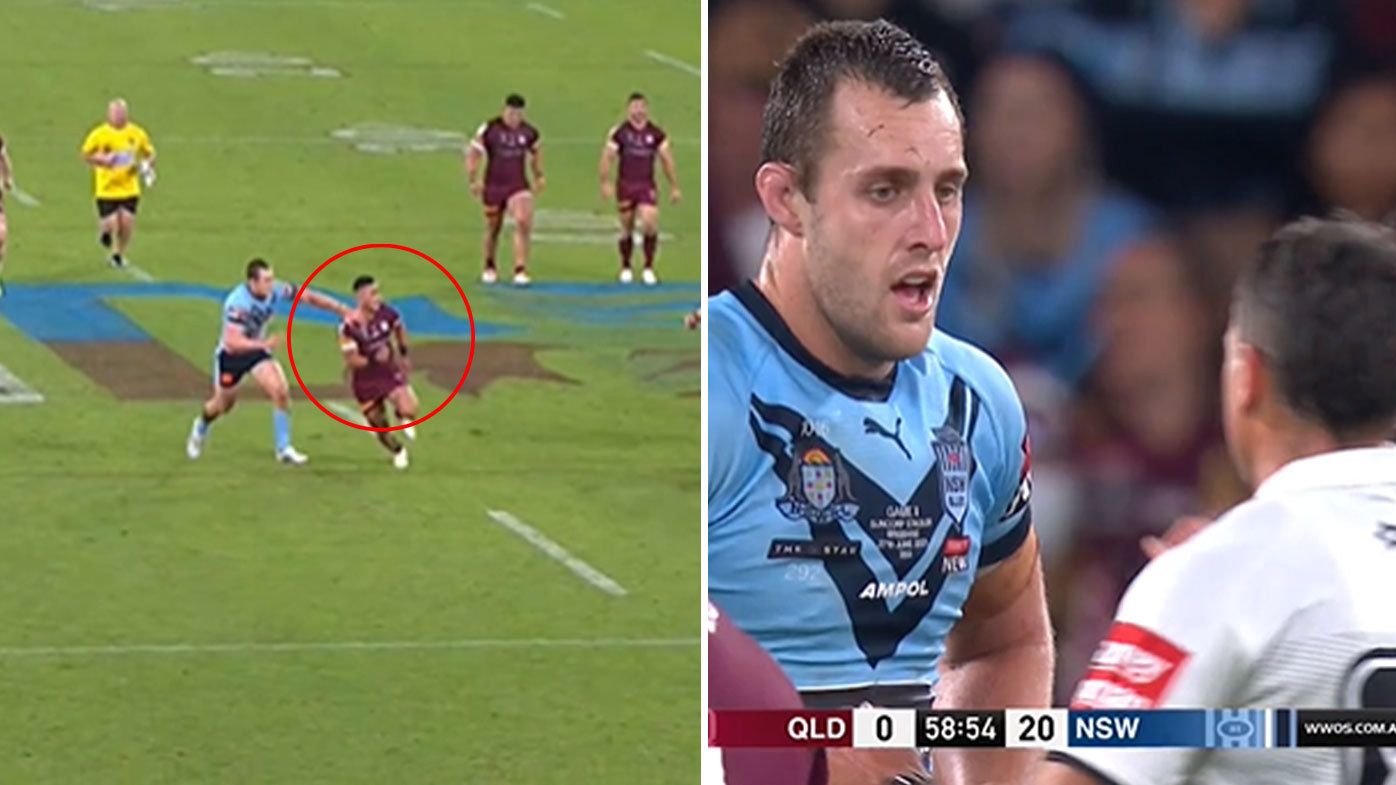 Blues forward Isaah Yeo avoids sin bin in close call during second half