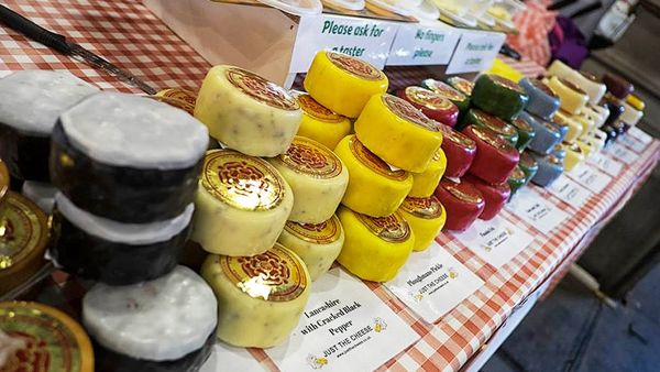 Cheeses for sale at Castlefield Market (Facebook)