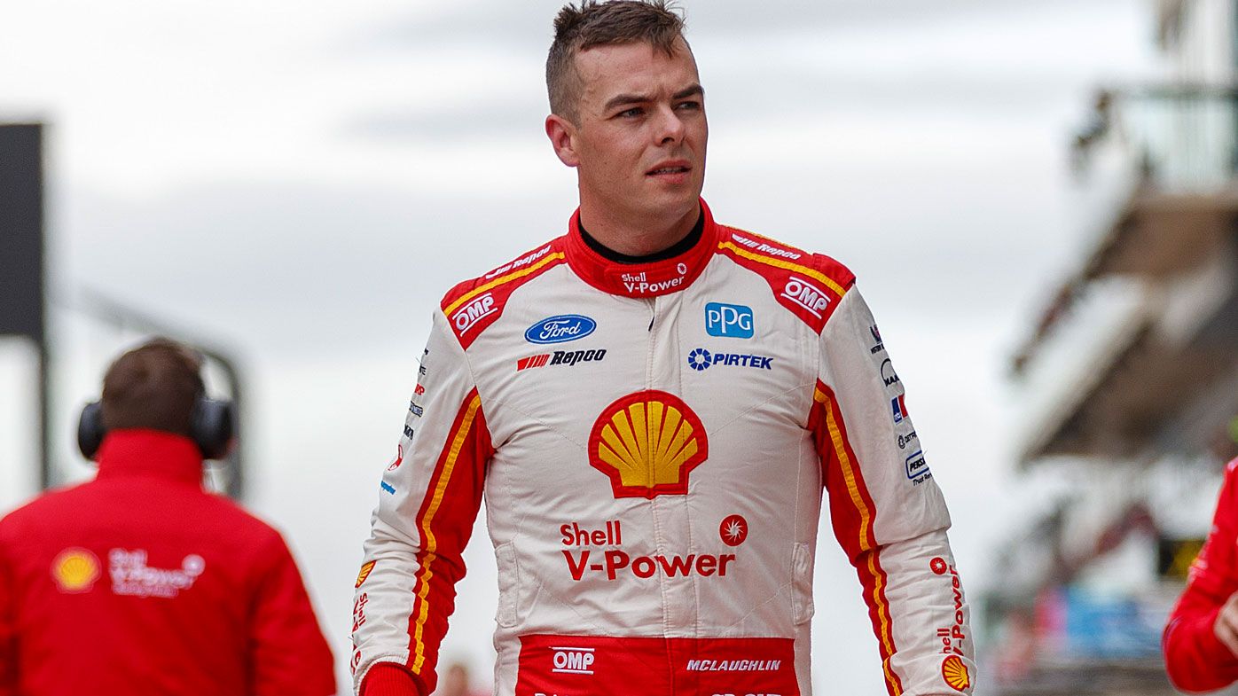 Supercars driver Scott McLaughlin, winner of race 1, during the OTR SuperSprint The Bend Event