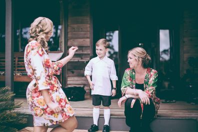 Emma and Jess with son