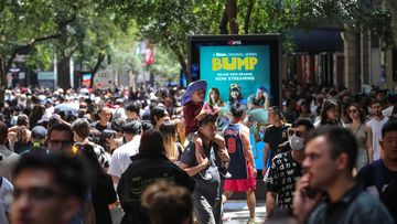 People flock to Pitt Street Mall during Boxing Day sales in Sydney, Australia. 