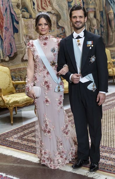 Swedish royals wear tiaras for Nobel Prize Kings Dinner inside palace