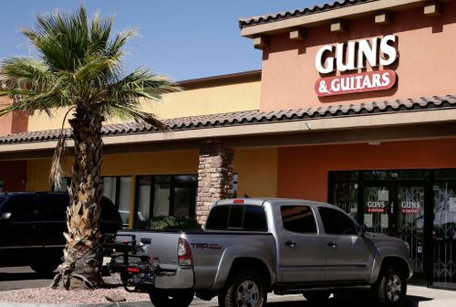 The Guns and Guitars store in Mesquite, where Stephen Paddock is believed to have bought some of the weapons he used to kill 59 people in Las Vegas.