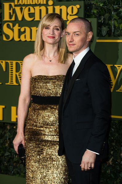 Anne-Marie Duff and James McAvoy attend the Evening Standard Theatre Awards at The Old Vic Theatre on November 22, 2015 in London, England. 