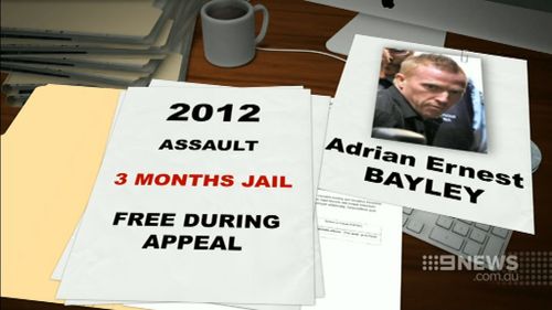 Bayley attacked again while on parole in 2012. (9NEWS)