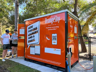 One of the OrangeSky pods, which provides laundry services.