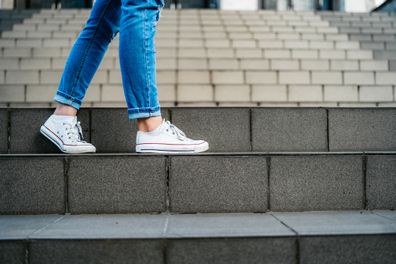 Stock of white shoes