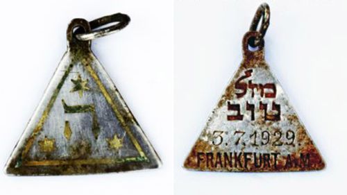 Researchers believe the pendant discovered at a Nazi death camp may have belonged to a relative of Anne Frank's. (Yad Vashem Holocaust memorial)
