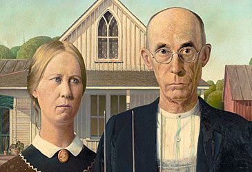 What is the title of the Grant Wood painting illustrated above?