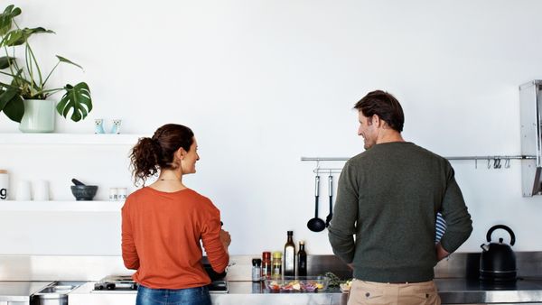 Man and woman in kitchen