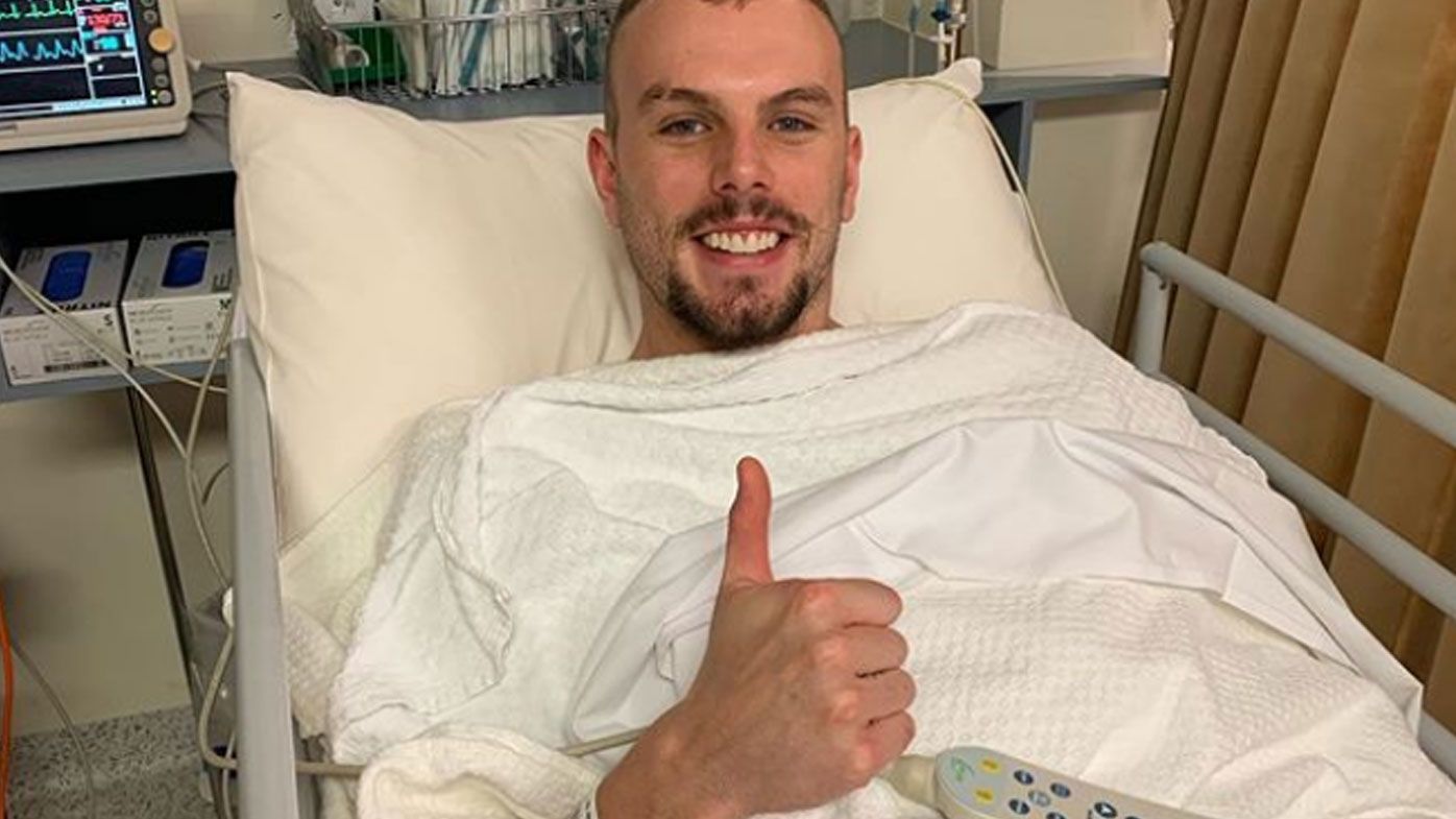 Kyle Chalmers at hospital