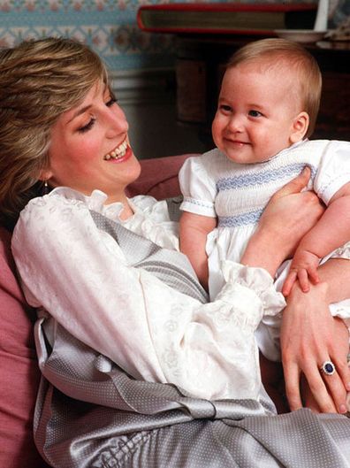 Princess Diana With Her Son, Prince William, At Kensington Palace in February 1983