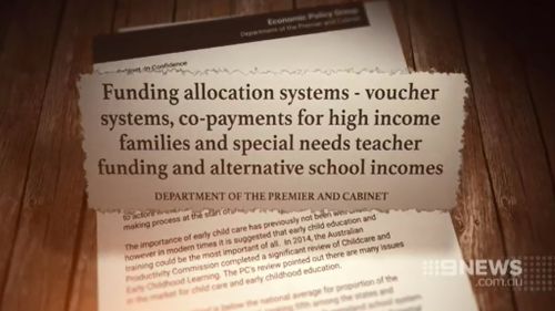 Cabinet documents mentioned co-payments for high income families. (9NEWS)