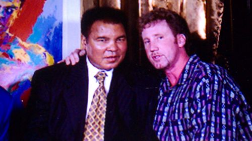 RJ Cipriani with former heavyweight champion Muhammad Ali, one of the most significant and celebrated sports figures of the 20th century. (Supplied)