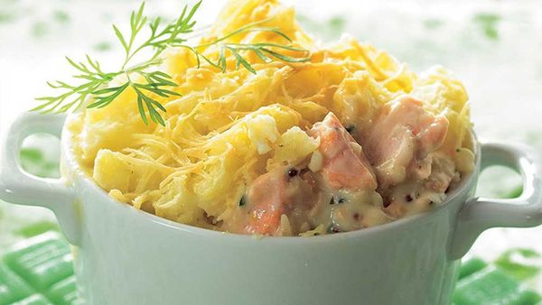 Creamy salmon cottage pies