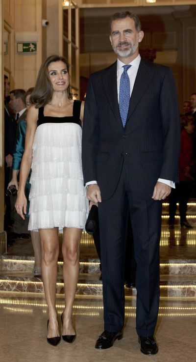 Queen Letizia and King Felipe VI of Spain at the 'Francisco Cerecedo Journalism Award' ceremony in Madrid, November, 2017&nbsp;