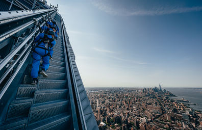 City Climb: Tourists scale Hudson Yards skyscraper for City Climb experience