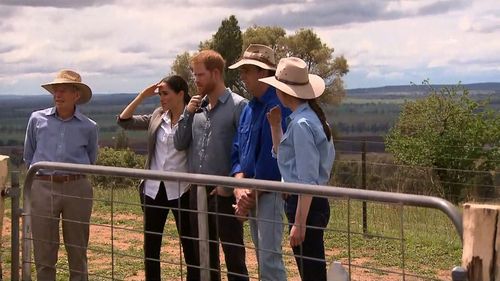The young royals were "very interested" in the toll the drought had taken on local farmers.