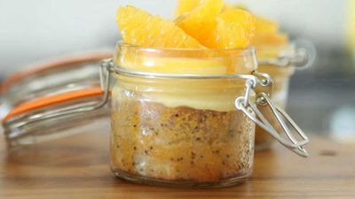 Recipe:&nbsp;<a href="http://kitchen.nine.com.au/2016/08/25/15/05/anna-polyvious-orange-and-poppy-seed-cake-in-a-jar" target="_top">Anna Polyviou's orange and poppy seed cake in a jar</a>
