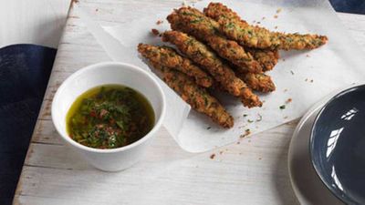 Recipe:&nbsp;<a href="http://kitchen.nine.com.au/2016/05/16/17/52/deepfried-anchovies-in-dill-breadcrumbs" target="_top">Deep-fried anchovies in dill breadcrumbs</a>